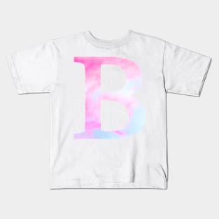 The Letter B Pink and Blue Design Kids T-Shirt